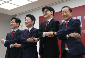 ‘한덕수 단일화’ 김문수·홍준표·한동훈 vs 안철수 대조