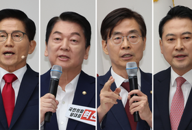 국힘 당대표 본경선 ‘탄반 2명 대 탄찬 2명’ 대결