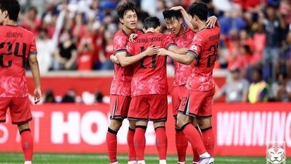 손흥민·이동경 연속골…홍명보호, 미국과 원정 평가전서 2-0 완승