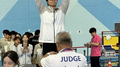 [제106회 전국체전] 경기도청 장형호, 핀수영 표면 200m에서 동생 제치고 金