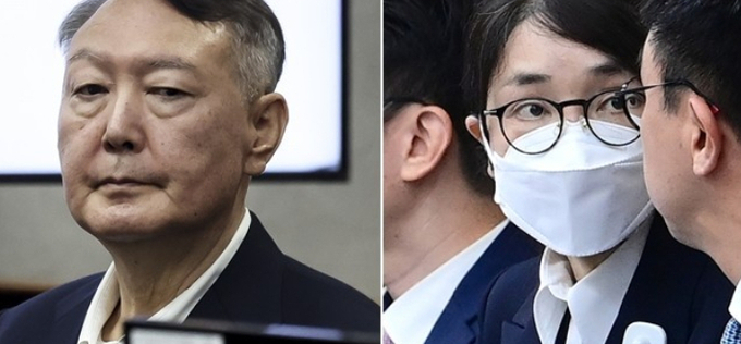 윤석열·김건희, 같은 법원서 나란히 재판…첫 동시 출석