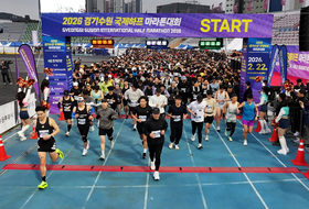 [경기수원국제하프마라톤] 건각들의 봄맞이 레이스 성료…허드슨, 男 하프 우승