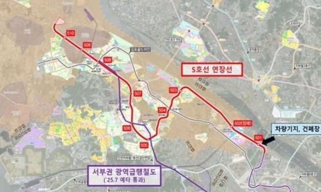 5호선 연장선 ‘추가역’ 변수 부상… 인천 vs 김포 갈등 재점화