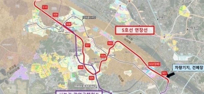 5호선 연장선 ‘추가역’ 변수 부상… 인천 vs 김포 갈등 재점화