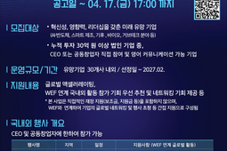 경기도, 세계경제포럼 손잡고 유망 기업 육성... 차세대 유니콘으로 키운다