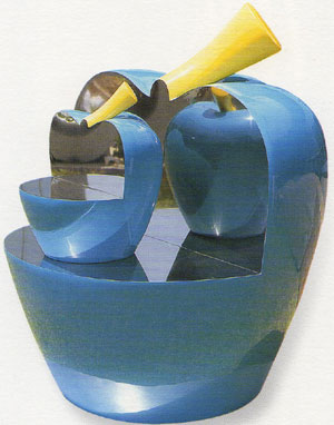 사과 모자상(母子像) / Stainless, Fiberglass / 118x100x100cm/ 2008