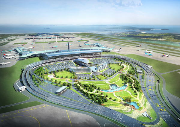 인천국제공항 ‘제2의 도약’ 발판이 될 두 번째 여객터미널 완공이 코앞으로 다가왔다. 사진은 제2여객터미널 조감도. /인천국제공항공사 제공