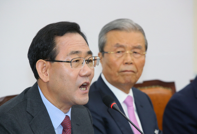  주호영 미래통합당 원내대표가 6일 국회에서 열린 비상대책위원회에서 발언하고 있다. (사진= 연합뉴스) 
