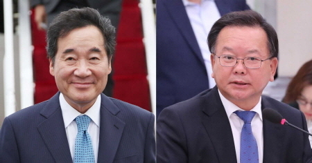 이낙연 더불어민주당 의원(왼쪽)과 김부겸 전 의원 