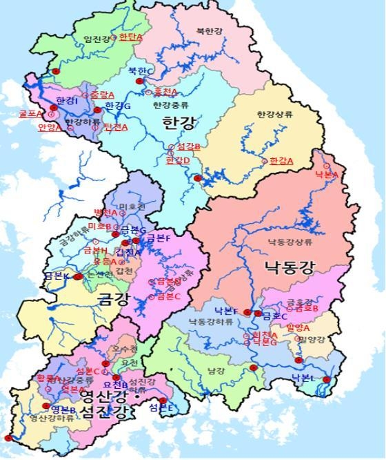 목표수질 설정지점 (이미지=환경부 제공)