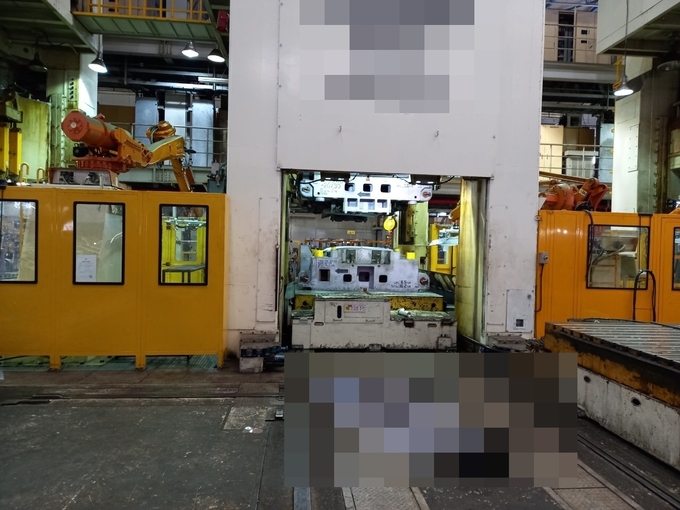 15일 작업자 끼임 사망 사고가 발생한 평택 쌍용자동차 프레스공장 현장. (사진 = 경기도소방재난본부 제공)