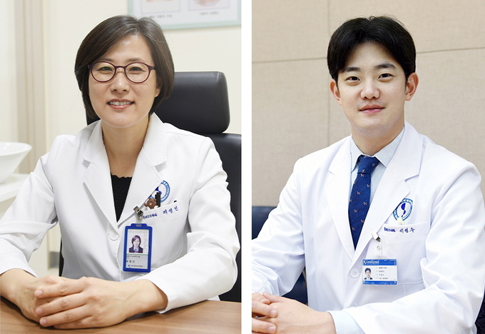 아주대병원 알레르기내과 예영민(왼쪽), 이영수 교수팀이 중증 알레르기 질환인 ‘아나필락시스’를 경험한 환자들이 다양한 정신질환을 동반한다는 연구결과를 발표했다. (사진=아주대병원 제공)