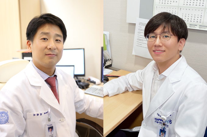 왼쪽부터 김원석 교수, 김선형 전공의. /분당서울대병원 제공