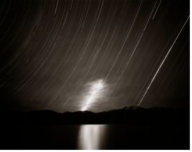 Moonrise, Clouds & Star Trails, Lake Tsomoriri, Ladakh, India, 1998, Archival Inkget Print, 76x101cm