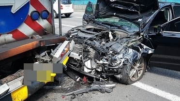 추돌 사고 현장.(사진=성남소방서 제공)
