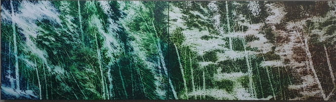 <strong>잊고 잊혀지고 지우고, 2020, oil on canvas, 97x324cm (사진=아트센터 화이트블럭 제공)</strong>