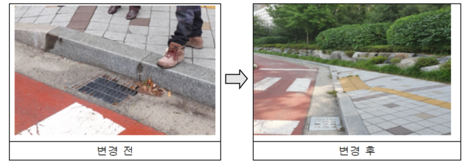수원시가 신동 앞 도로 빗물받이 덮개를 악취방지 덮개로 교체했다. (사진=수원시 제공)