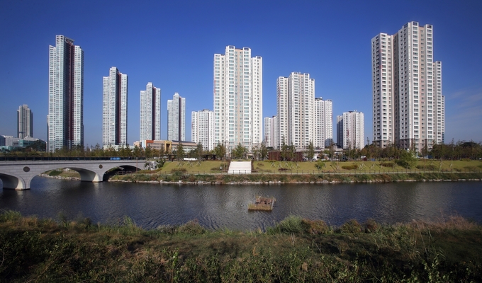 청라국제도시 전경.