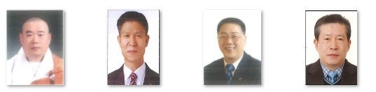 의왕시민상 수상자. 오른쪽부터 성행스님, 최병하, 심상호, 김제근씨