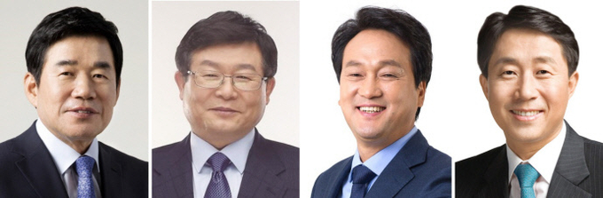 왼쪽부터 김진표·설훈·안민석·조정식 의원. 