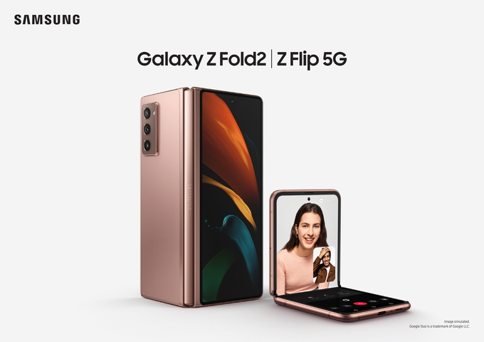삼성 갤럭 Z폴드2(좌), 갤럭시Z플립 5G(우). (사진=삼성전자 제공)