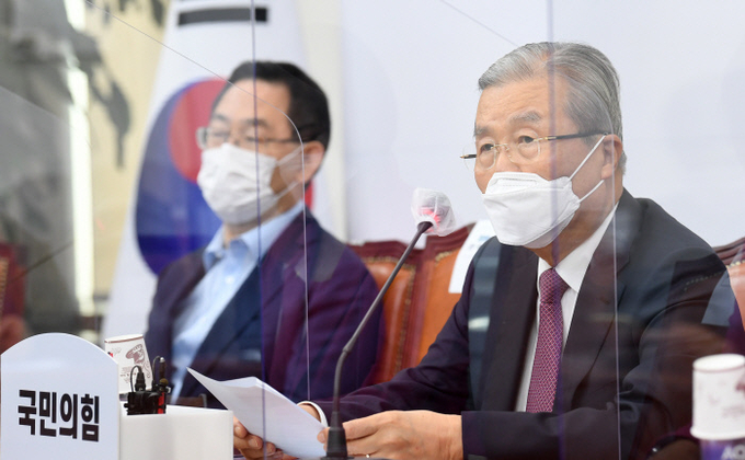  김종인 국민의힘 비상대책위원장이 10일 오전 국회에서 열린 비상대책위원회의에서 발언하고 있다. (사진= 연합뉴스)