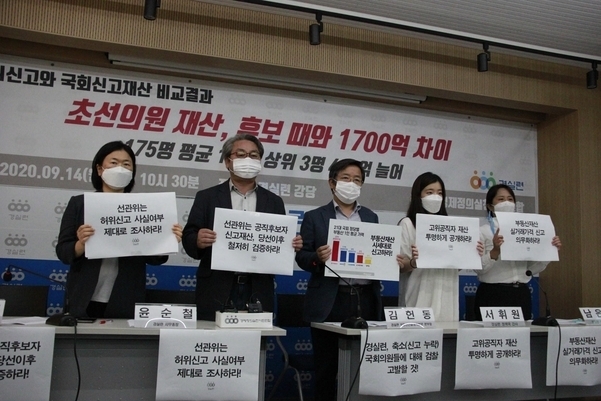 14일 경제정의실천시민연합(경실련)이 서울 종로구 경실련 강당에서 온라인 기자회견을 열었다. 사진= 경실련 제공 
