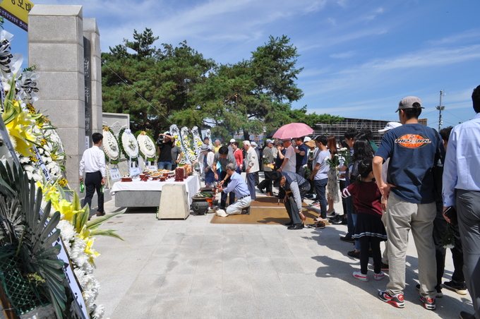 지난해 추석 열린 경모제/통일경모회제공