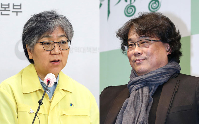 정은경 질병관리청장(왼쪽), 봉준호 감독 (사진=연합뉴스 제공/자료사진)