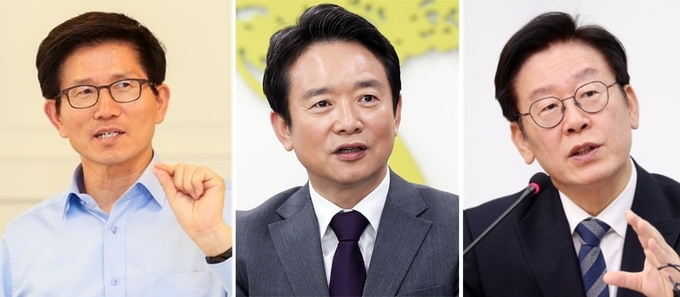 왼쪽부터 김문수, 남경필 전 경기도지사. 이재명 경기도지사. (사진=자료사진)