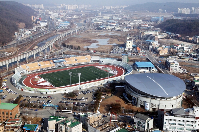 용인센트럴파크가 들어설 용인시 처인구 마평동 종합운동장 부지 모습 (사진=용인시 제공)