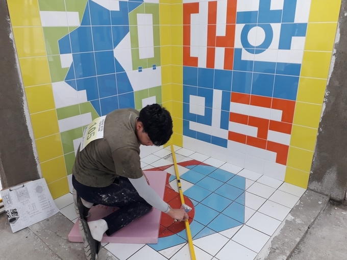 미장분야는 각종 기능경기대회에서 뚜렷한 성과를 나타내고 있다. (사진=남양주공업고등학교 제공)