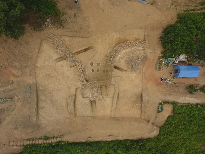 파주 덕진산성 발굴현장 전경. (사진=파주시 제공)