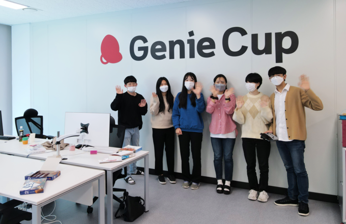  ‘2020 유니버시티 스타트업 월드컵(University Startup World Cup)’에 참가해 최종결선인 4강 진출에 성공한 아주대 지니컵(Genie Cup, Inc)팀. (사진=아주대 제공)