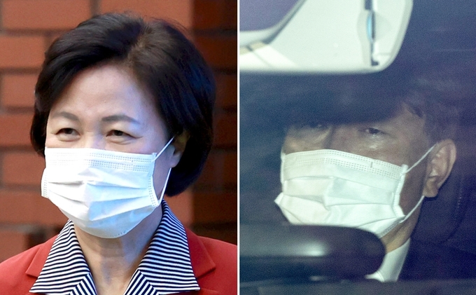 추미애 법무부장관과 윤석열 검찰총장(사진=연합뉴스)