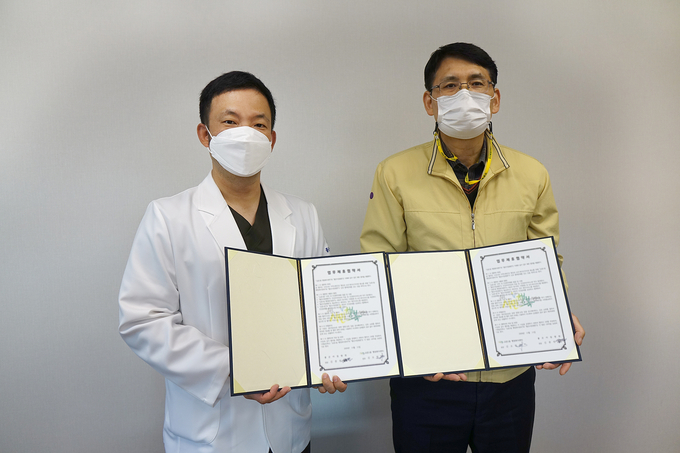 구리시 교문1동, 좋은아침 병원과 세 번째 업무협약 체결했다. (사진=구리시 제공)