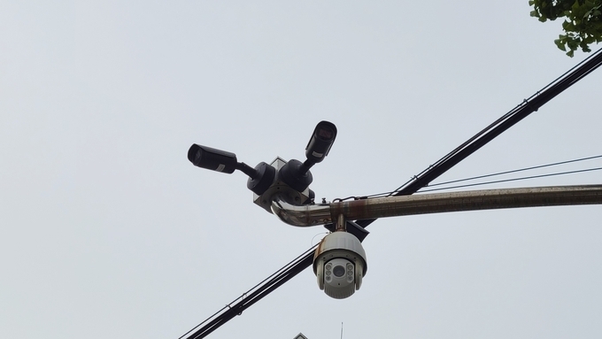 안산 한 초등학교 앞 CC(폐쇄회로)TV. (사진=신연경 기자)