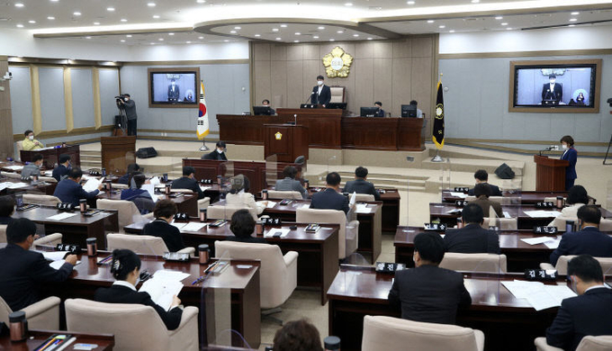 수원시의회 제356회 제2차 정례회 모습. (사진=수원시의회 제공)