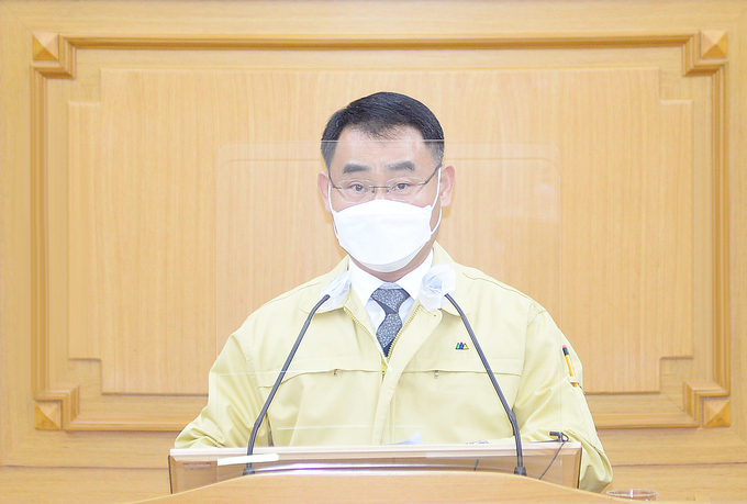 조인연 파주시의원이 5분 발언을 하고 있다. (사진=파주시의회 제공)