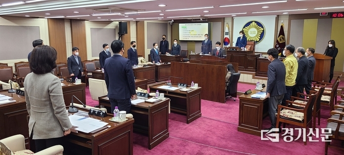 포천시의회 제154회 정례회 개회식이 열리고 있다. (사진=문석완 기자)