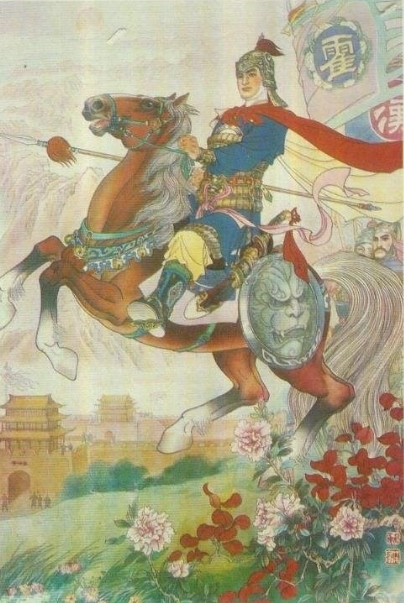 민족영웅 곽거병. 중국 화가 소무융(蘇茂隆 )의 작품이다. 중국에서는 흉노를 꺾은 곽거병을 지금껏 칭송한다.