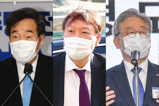 더불어민주당 이낙연 대표, 윤석열 검찰총장, 이재명 경기도지사(사진=연합뉴스/자료사진)