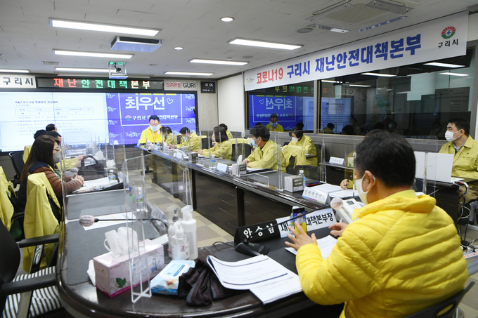 안승남 구리시장은 지난 9일 체대 입시 관련 시설 집합금지 등 제외 건의하고 있다. (사진=구리시 제공)