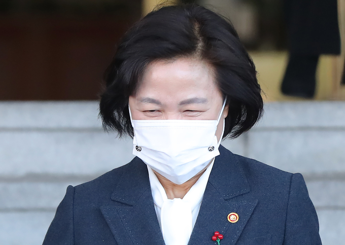 추미애 법무부 장관이 지난 16일 사의를 표명했다. (사진=연합뉴스 제공)