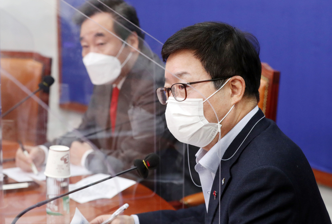 발언하고 있는 염태영 더불어민주당 최고위원 겸 수원시장. (사진=연합뉴스 제공)