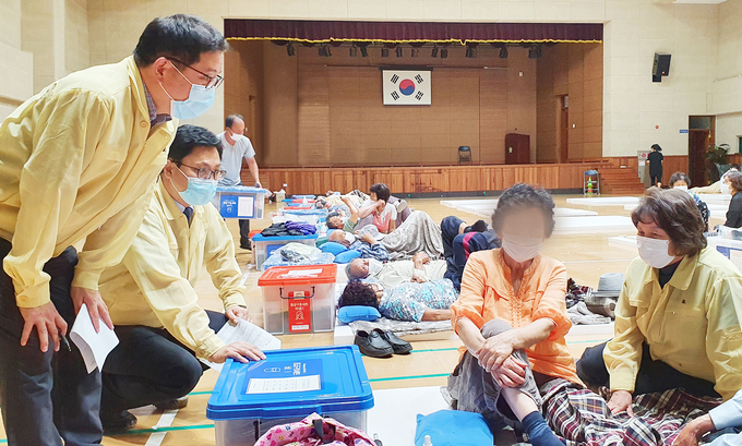 호우지역 시설물 및 주민 보호소 긴급 점검.