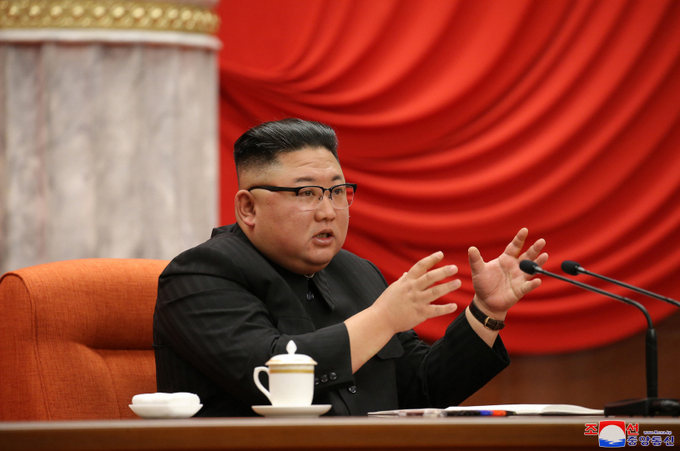 지난 10일 북한 노동당 중앙위원회 본부회의실에서 당 중앙위원회 제8기 제1차 전원회의가 열렸다고 11일 조선중앙통신이 보도했다. 사진=연합뉴스 