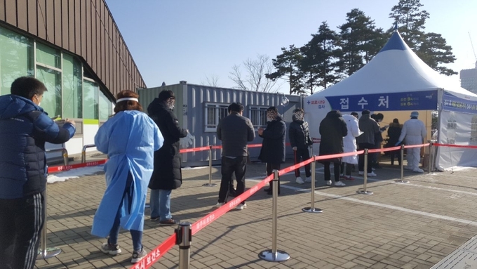 파주 코로나 임시 선별검사소. (사진=파주시 제공)