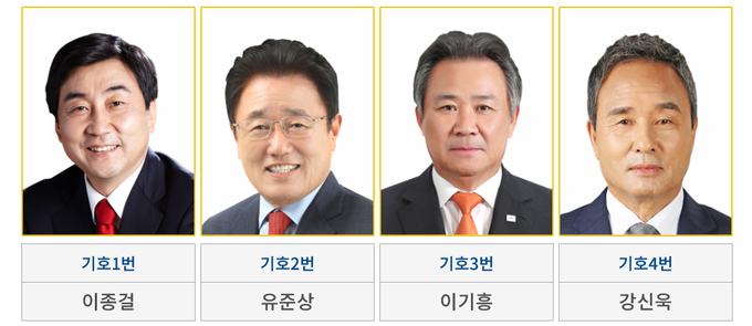 제41대 대한체육회 회장에 출마한 후보자들 모습 (사진=대한체육회 제공)