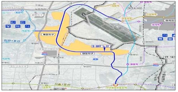 인천 계양 - 부천 대장 S-brt 노선(자료=국토교통부 제공) 
